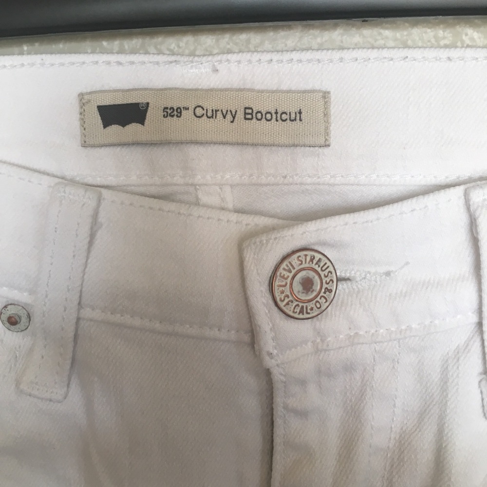 Curvy White Jeans 30 inch waist
